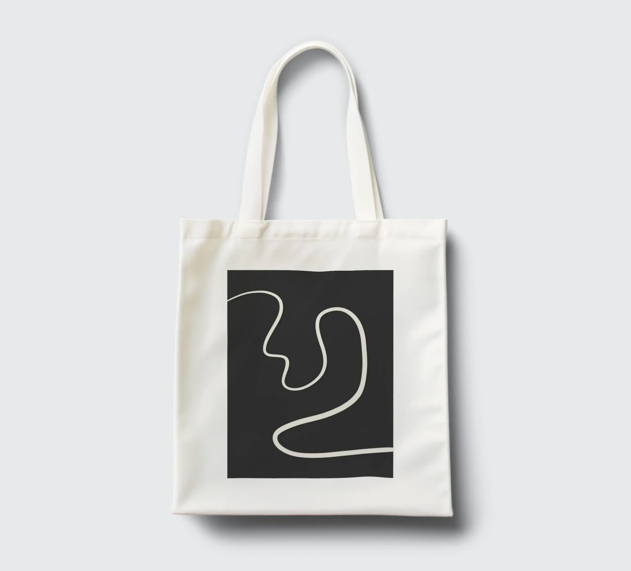 Abstract curve borsa in juta da BAINAI
