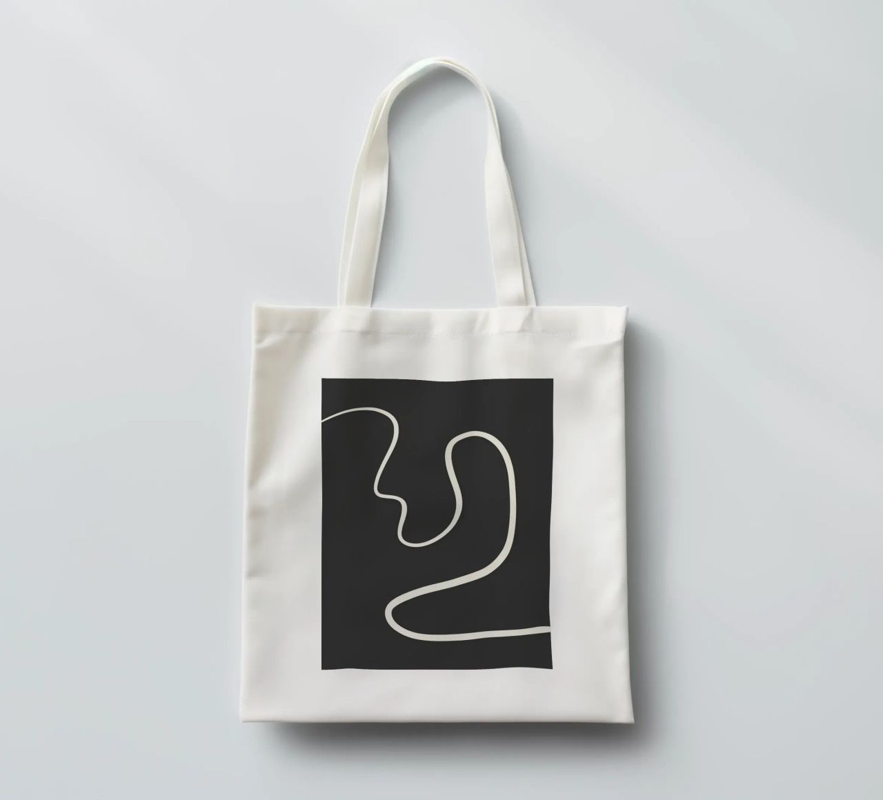 Abstract curve borsa in juta da BAINAI