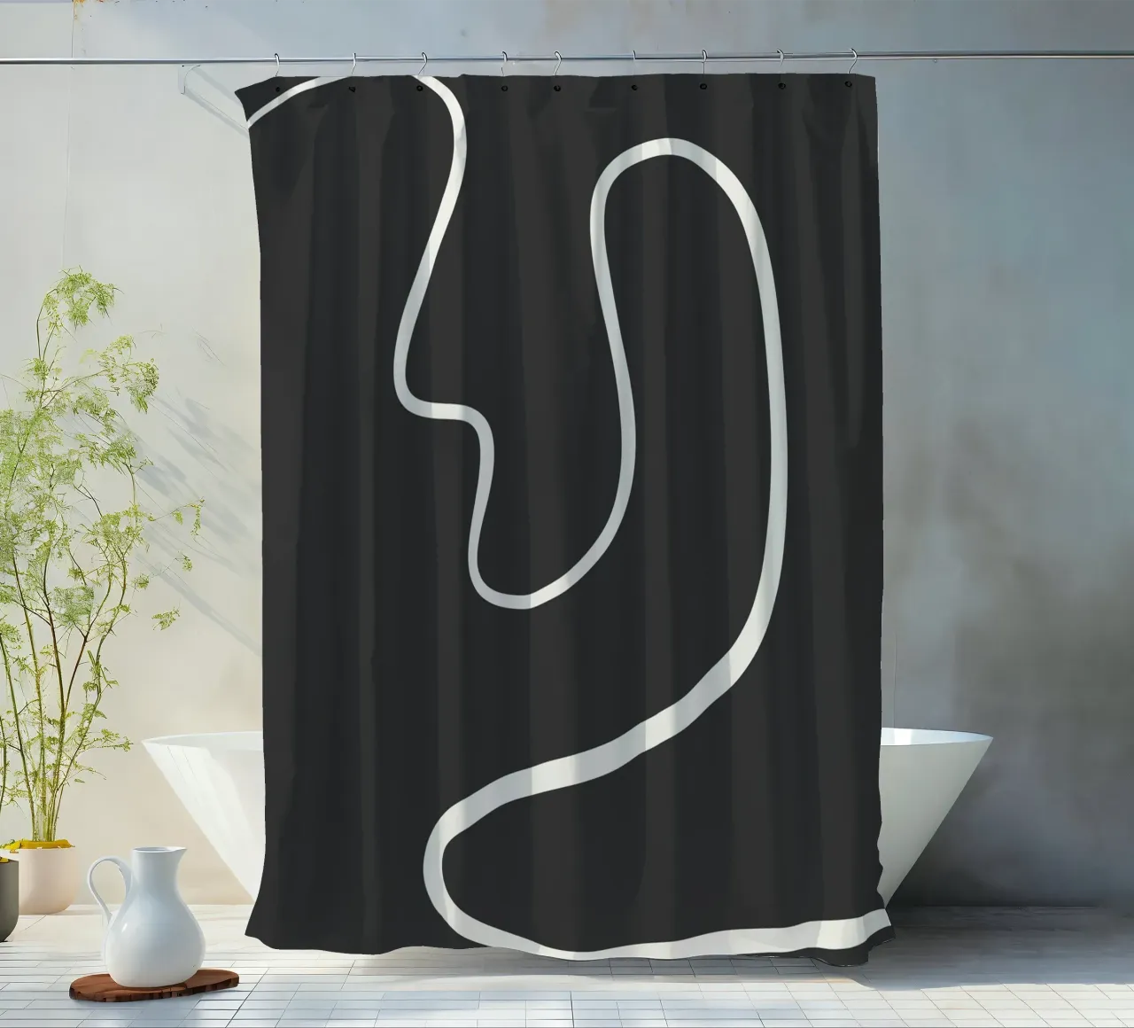 Abstract curve tenda da doccia da BAINAI