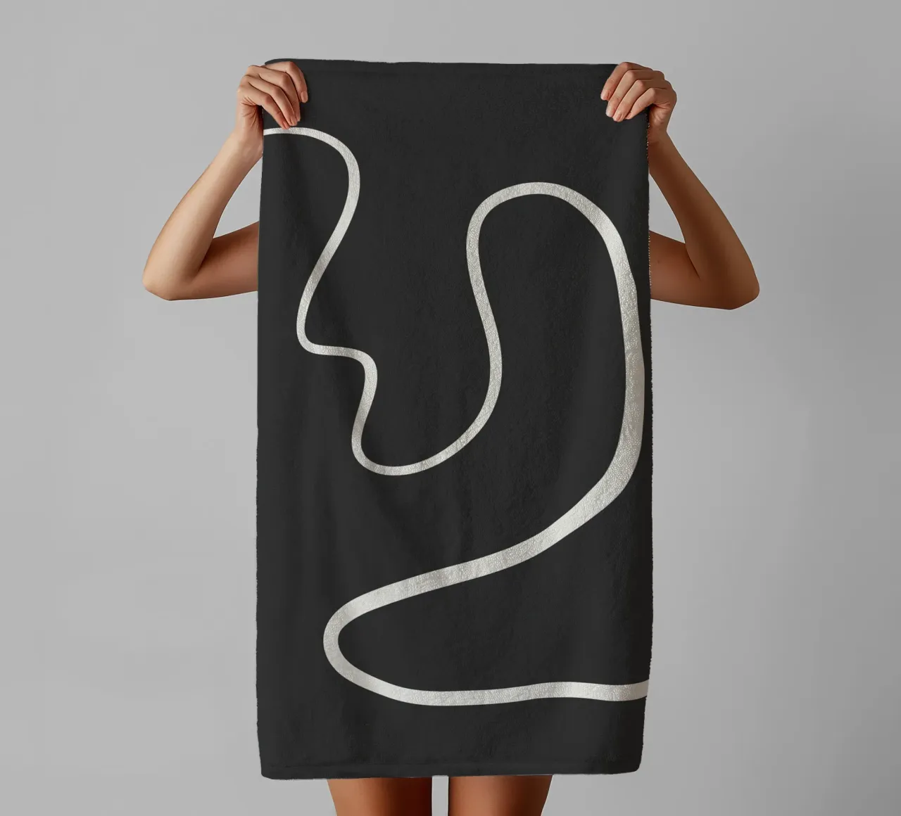 Abstract curve asciugamano da bagno da BAINAI