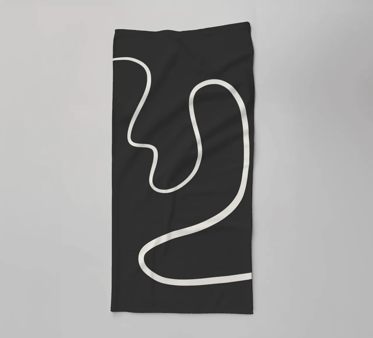 Abstract curve towel by BAINAI