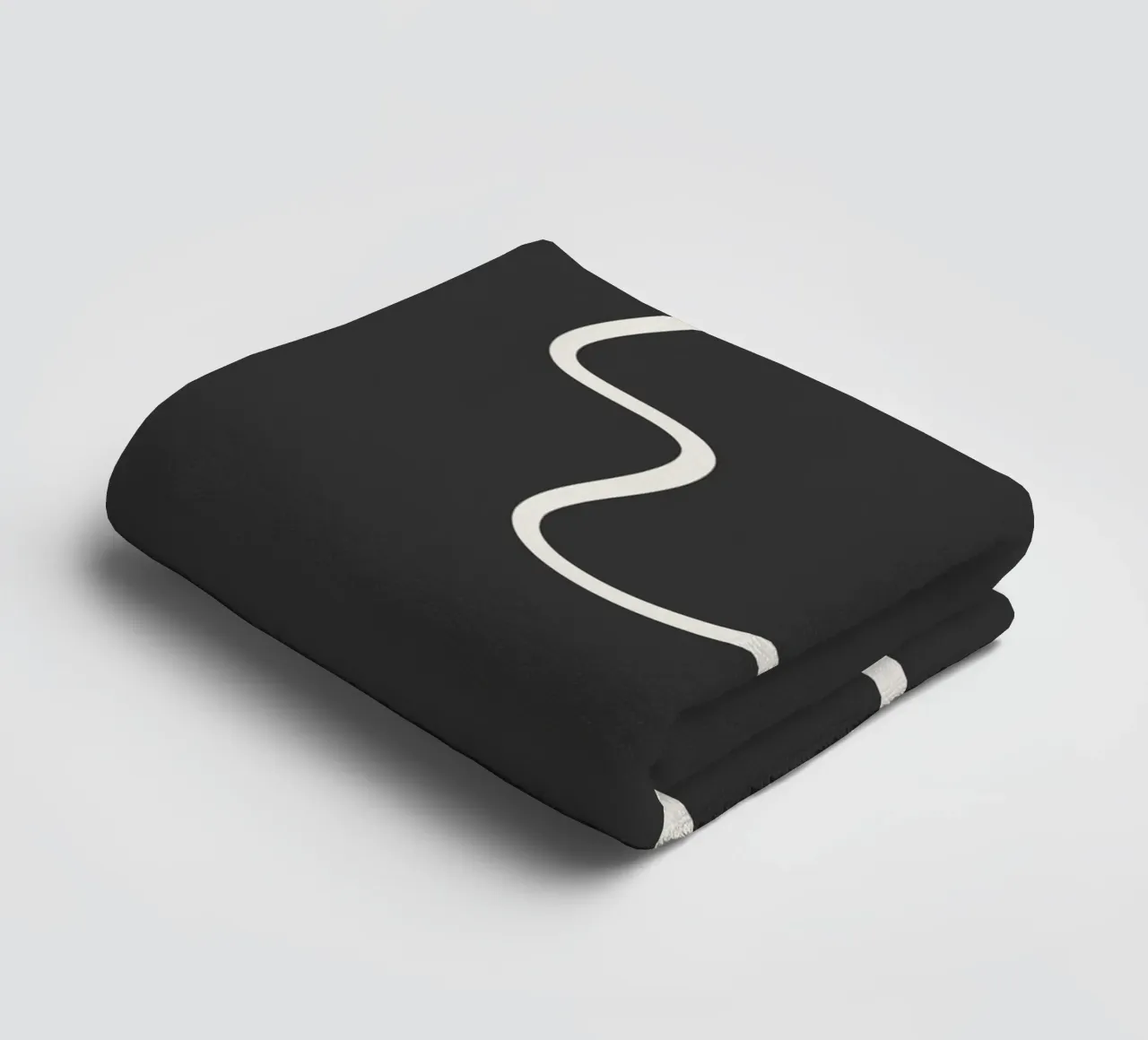 Abstract curve towel by BAINAI