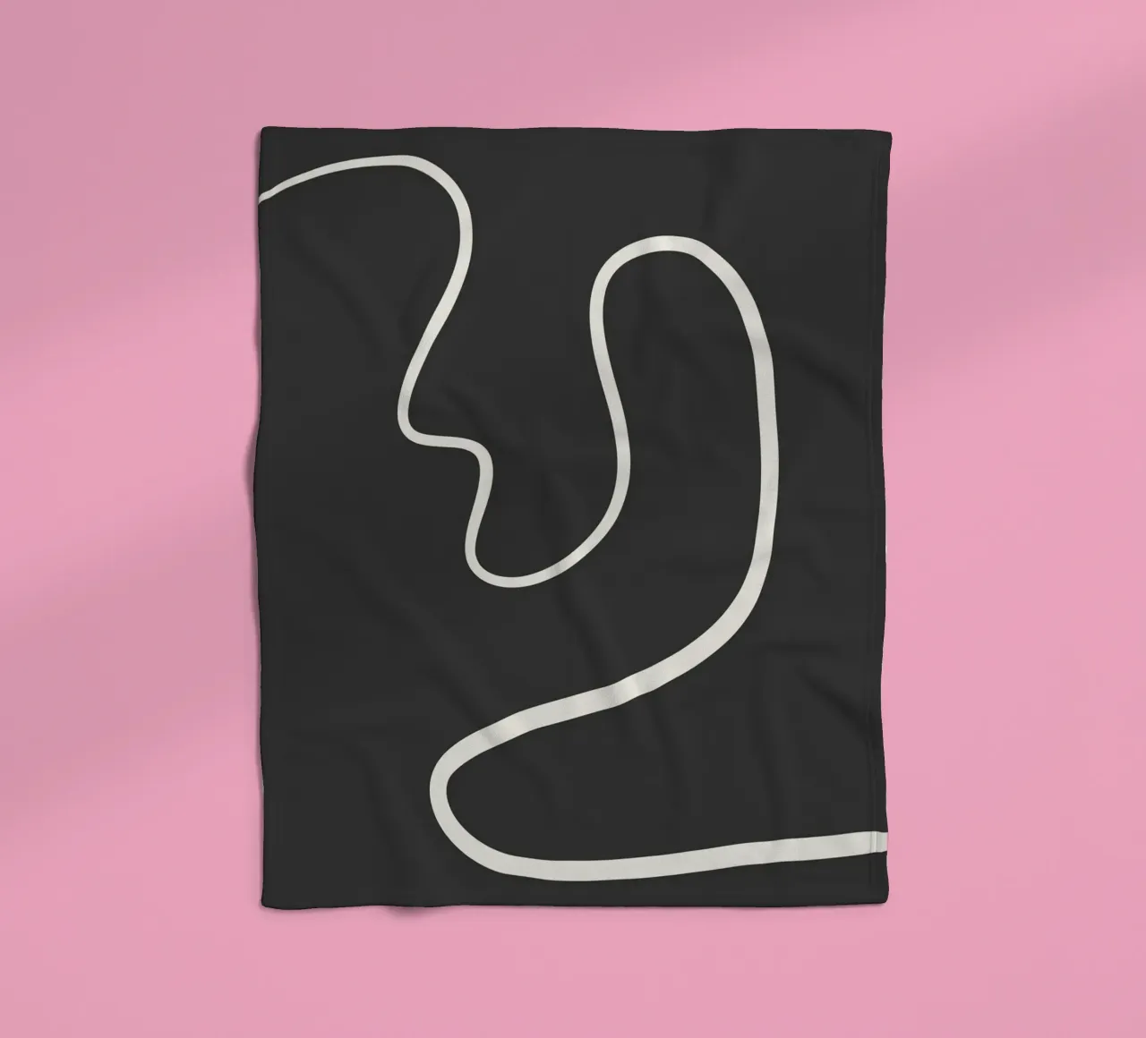 Abstract curve fleecedeken van BAINAI