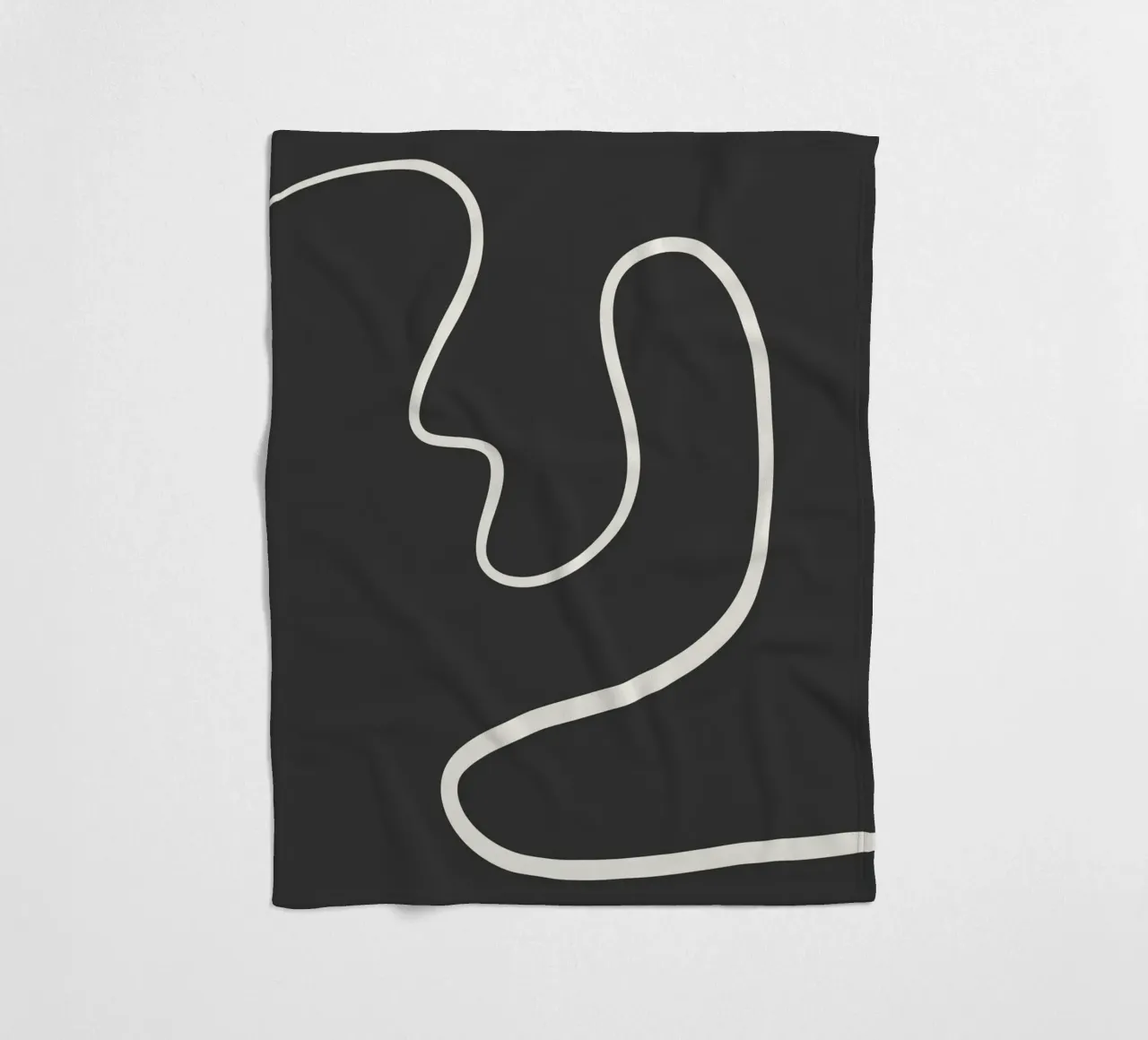 Abstract curve fleecedeken van BAINAI