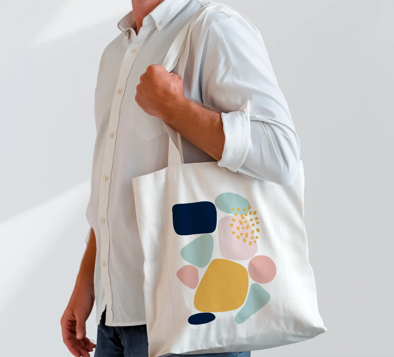 Pastel Pebbles tote bag by BAINAI