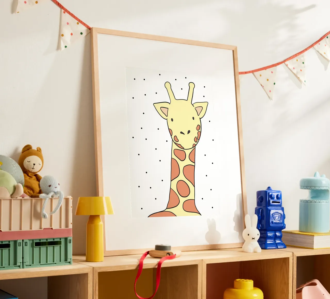 Die Giraffe poster con telaio in alluminio da BAINAI KIDS