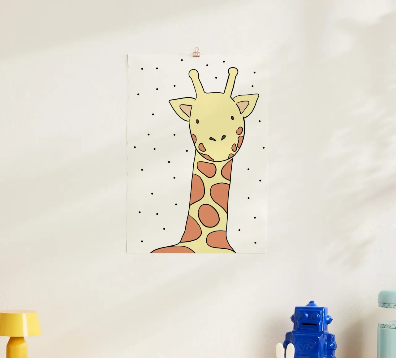 Die Giraffe poster con telaio in alluminio da BAINAI KIDS