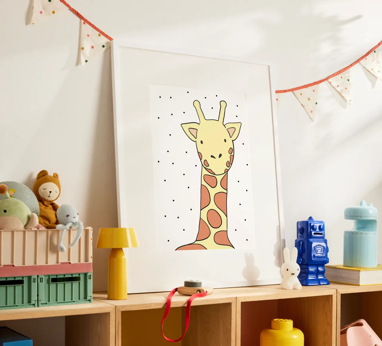 Die Giraffe poster con telaio in alluminio da BAINAI KIDS