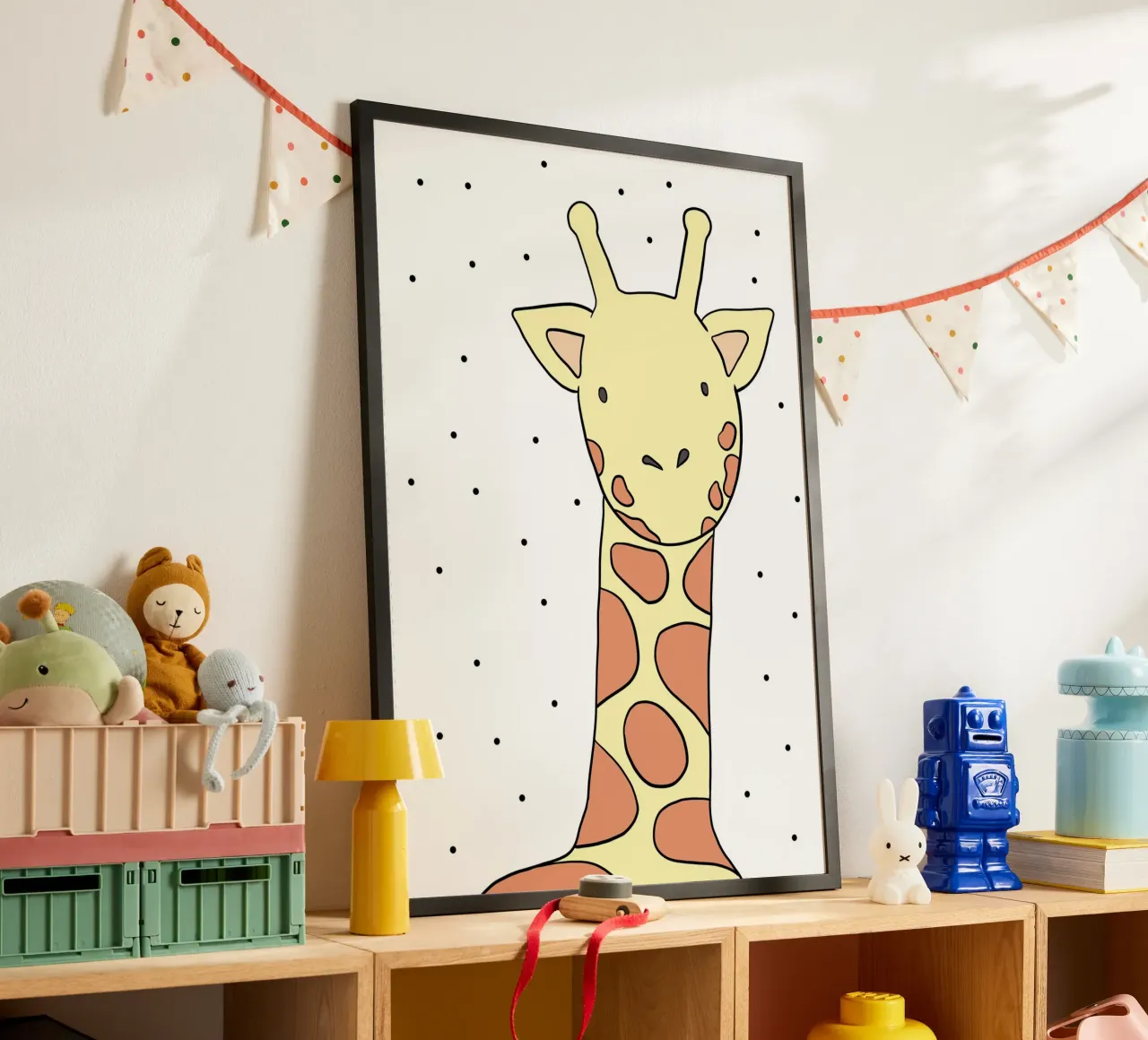 Die Giraffe poster con telaio in alluminio da BAINAI KIDS