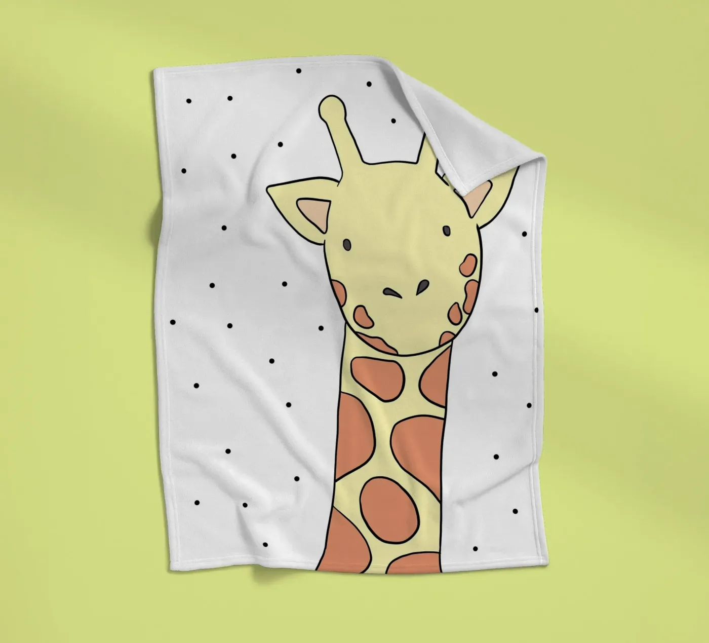 Die Giraffe fleecedeken van BAINAI KIDS