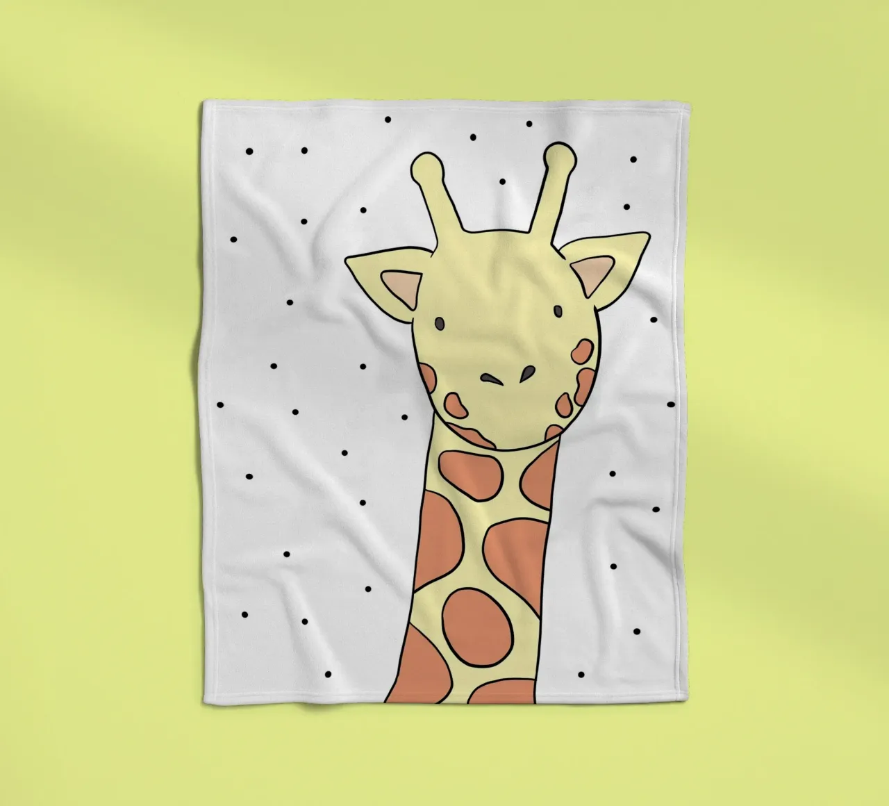 Die Giraffe fleecedeken van BAINAI KIDS