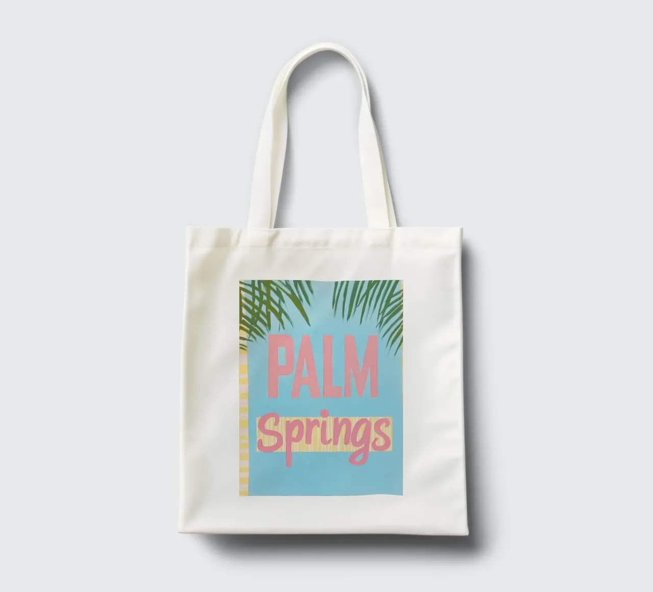 Amore pastello a Palm Springs borsa in juta da Carinaprint