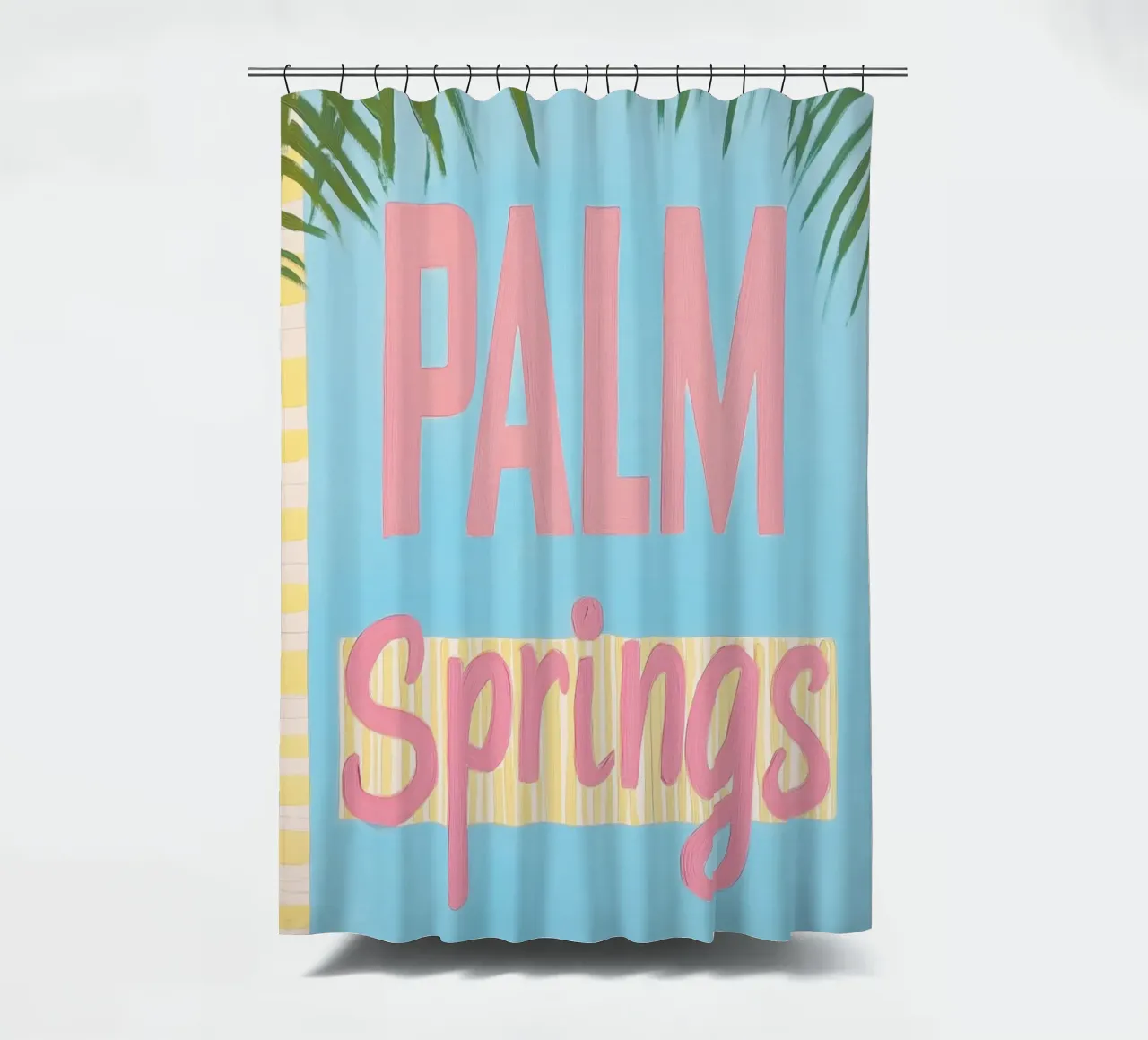 Amore pastello a Palm Springs tenda da doccia da Carinaprint