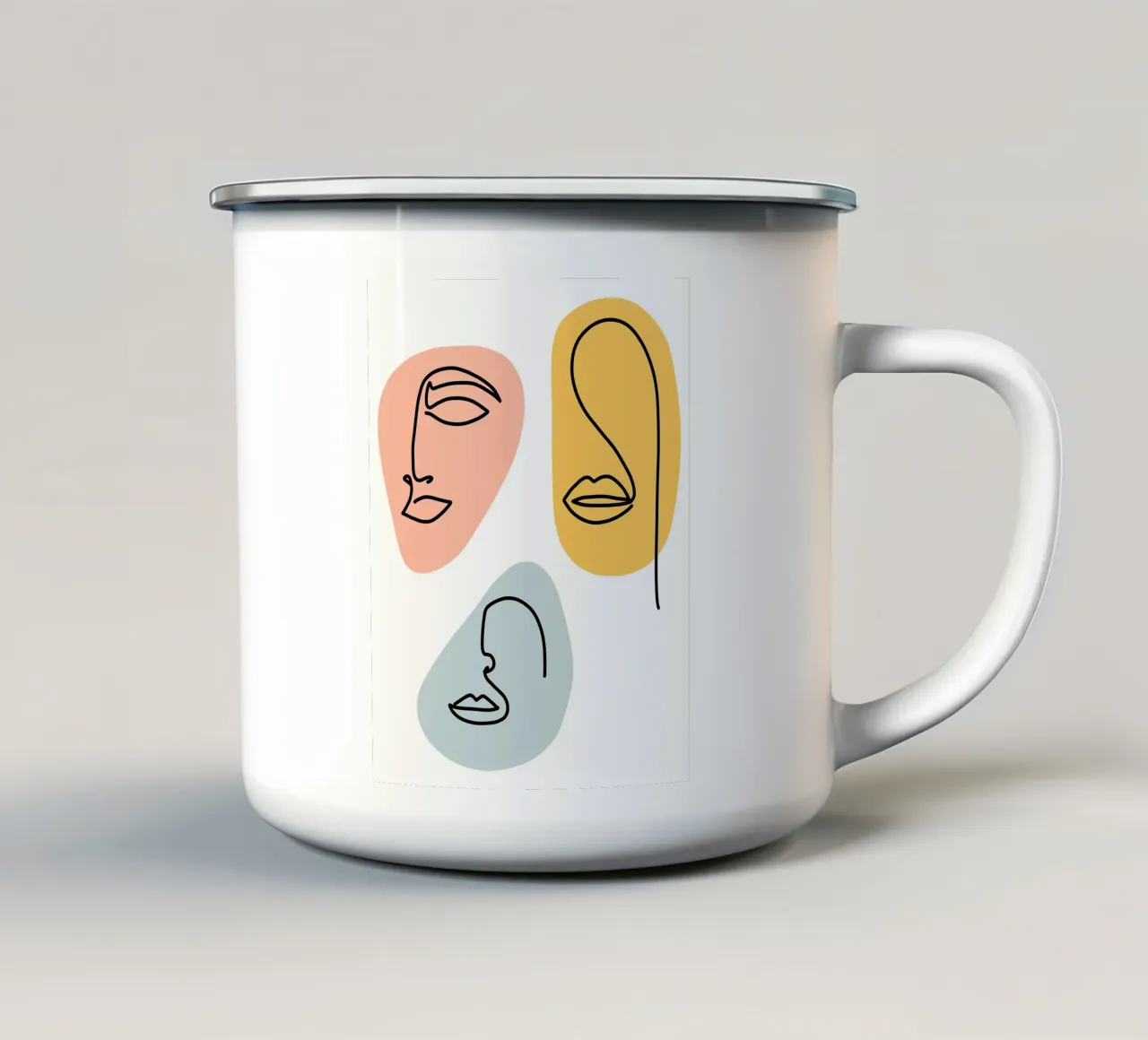 Optimism - Line Art tazza in smalto da BAINAI