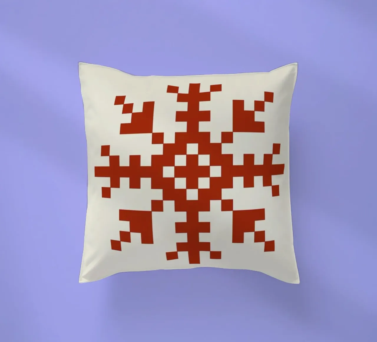 Red Snowflake 3 cuscino da Studio One