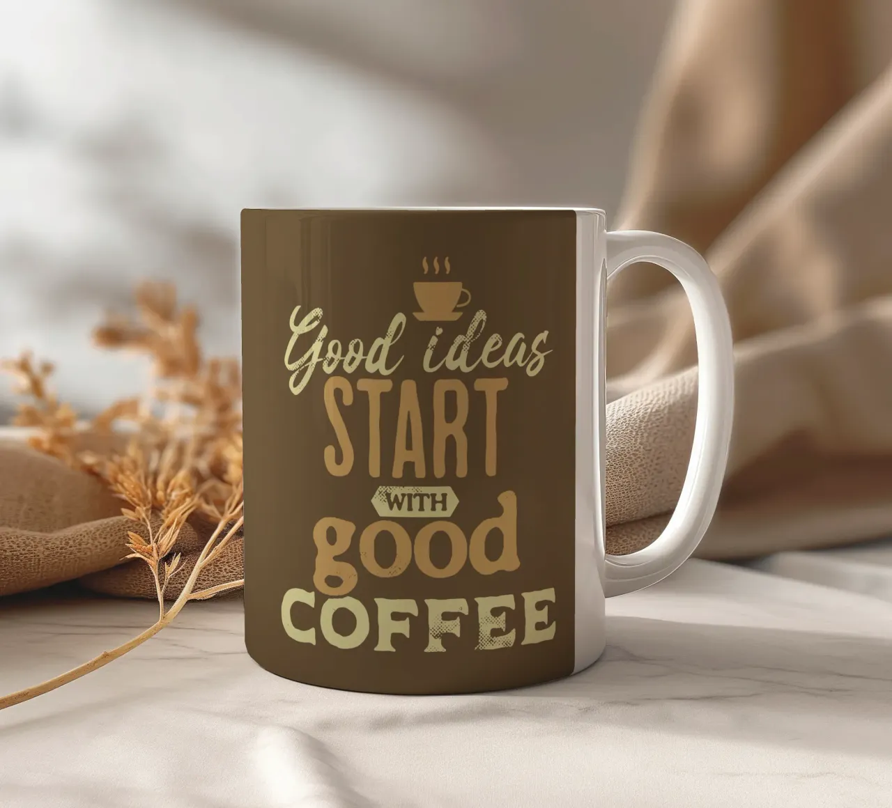 Le buone idee iniziano con un buon caffè tazza in ceramica da Gunawan Rb