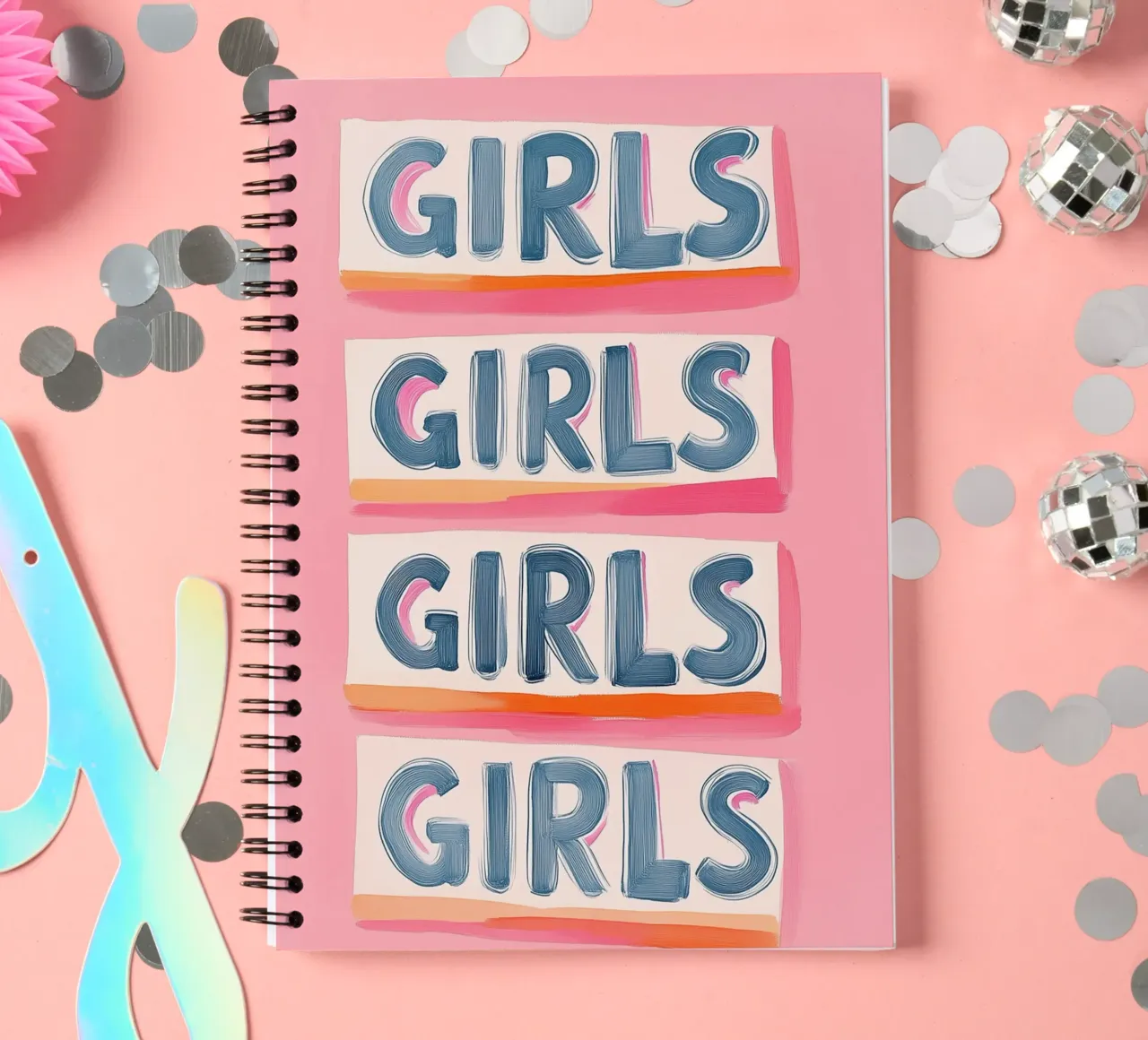 Pastel Girls Power diario ad anelli da Carinaprint