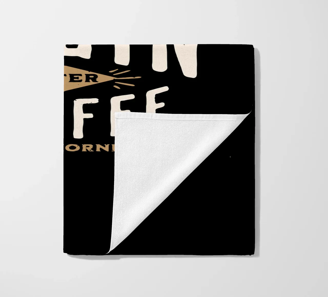 Life begin after coffee beach towel by Gunawan Rb