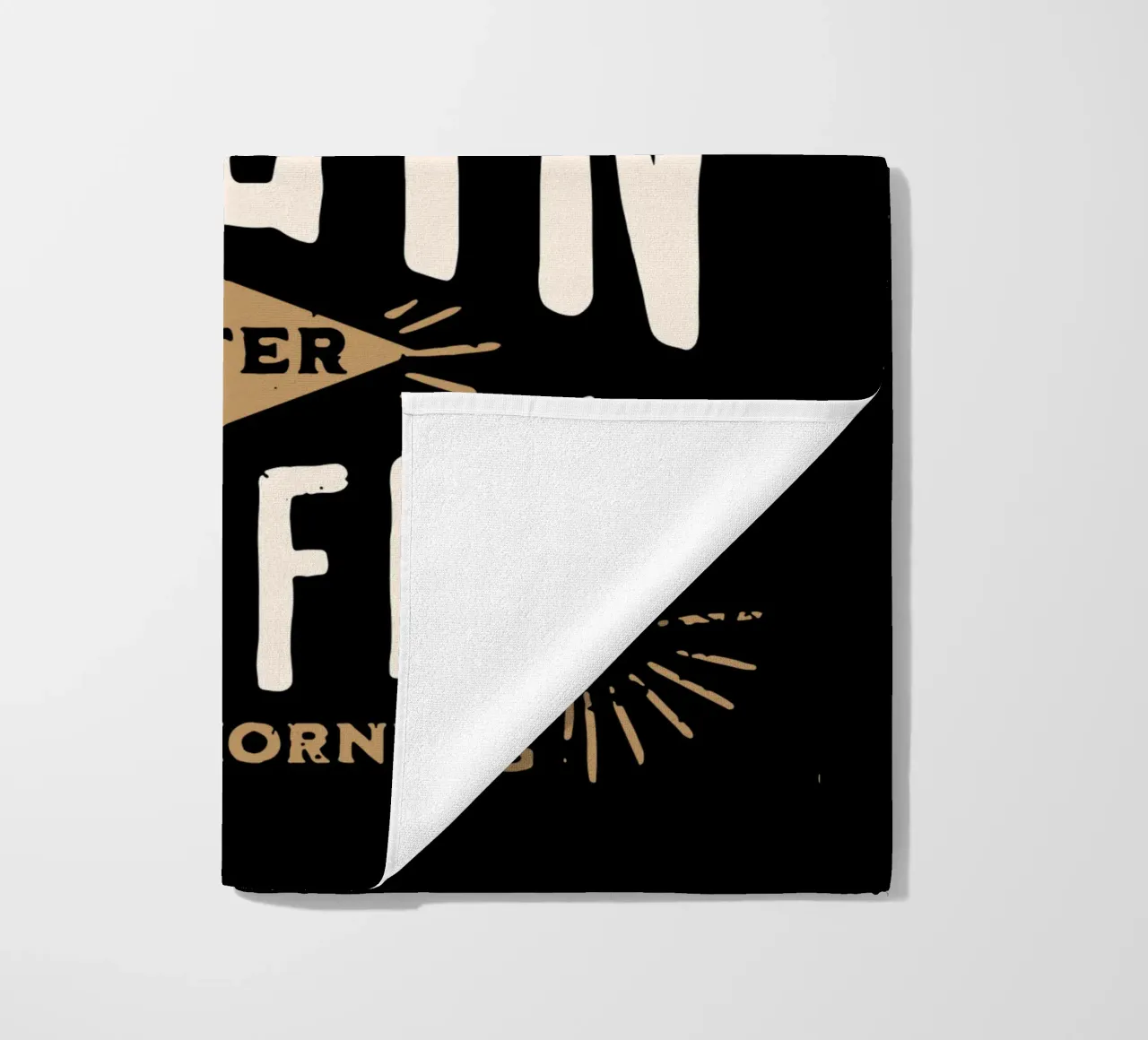 Life begin after coffee beach towel by Gunawan Rb