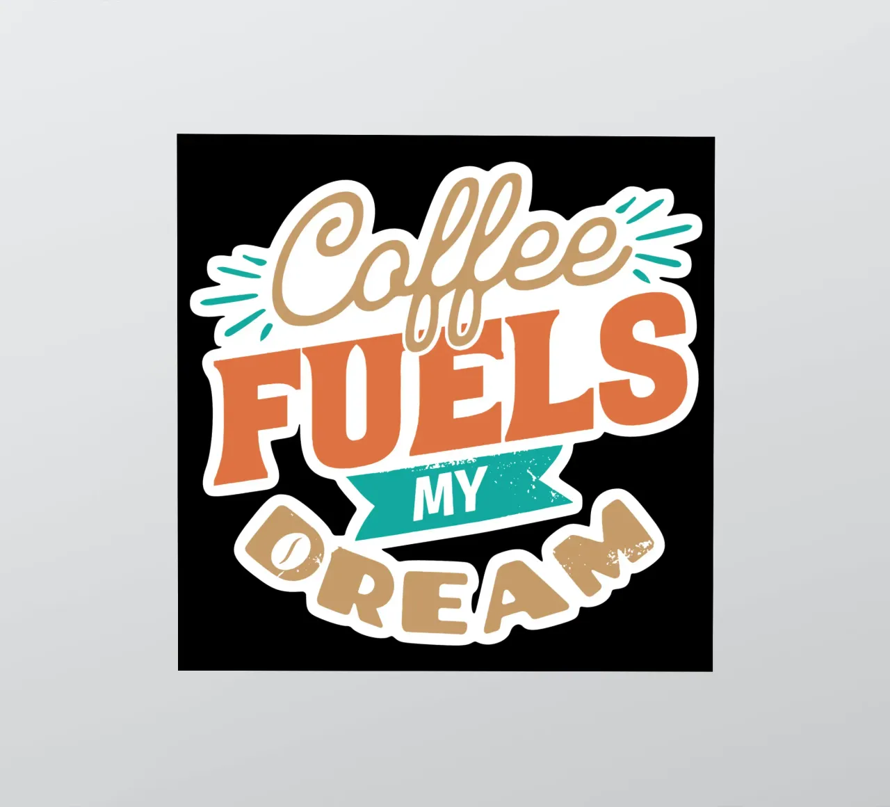 Il caffè alimenta il mio sogno adesivo da Gunawan Rb