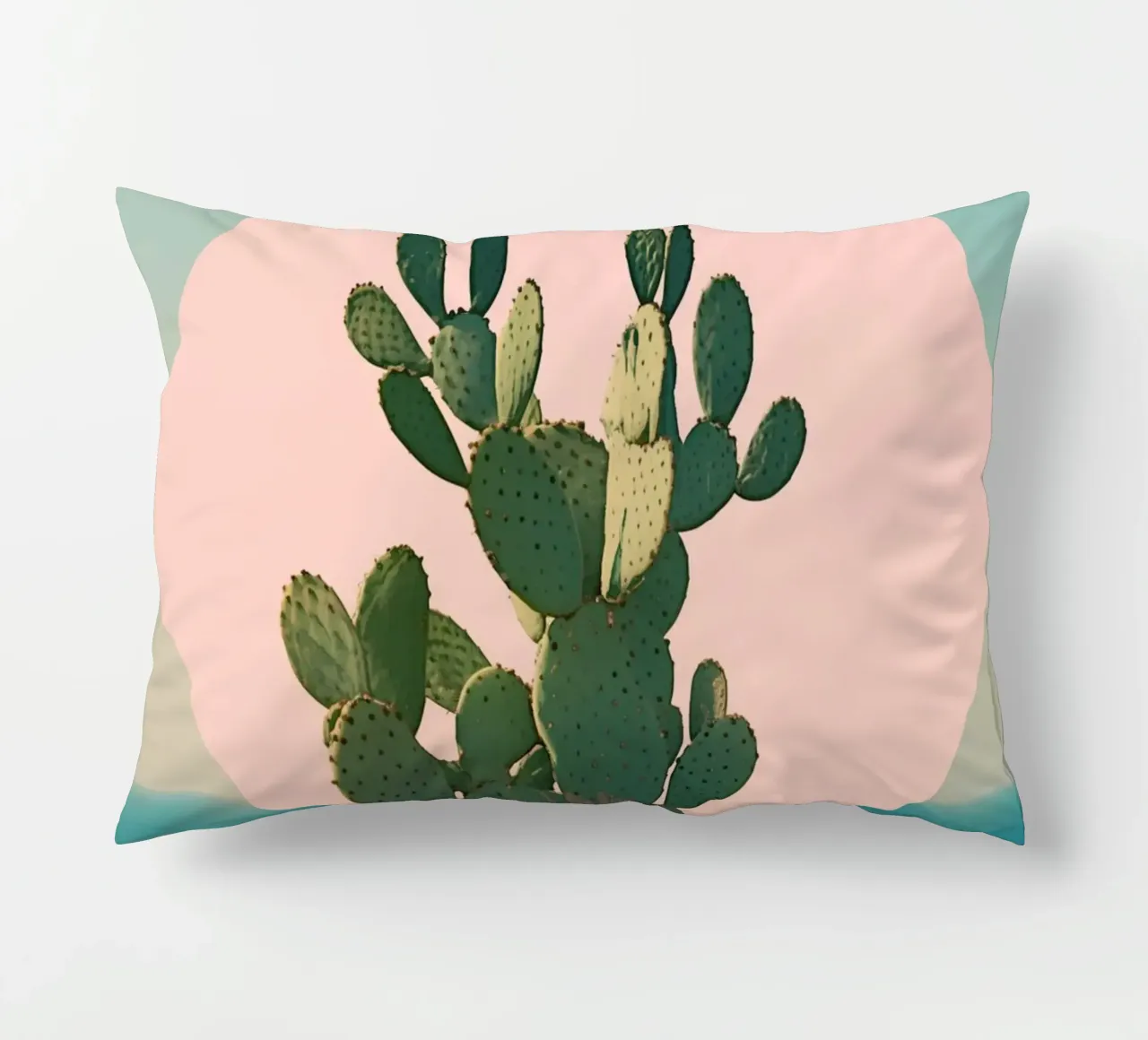 Cactus in riva al mare cuscino da Carinaprint