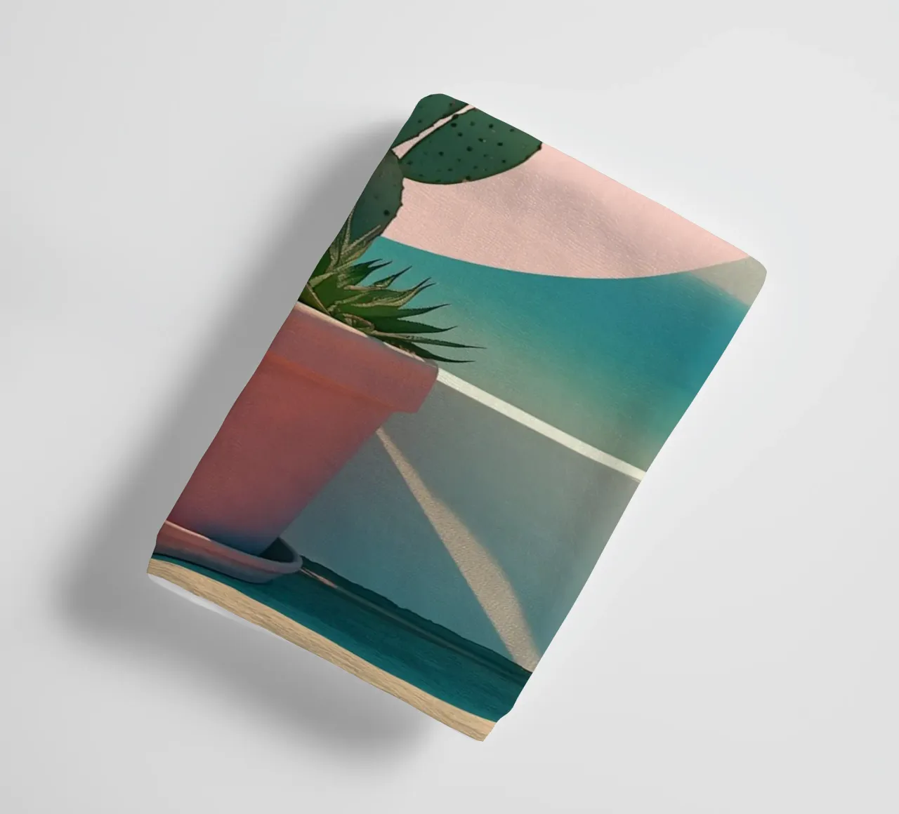 Cactus in riva al mare asciugamano da bagno da Carinaprint