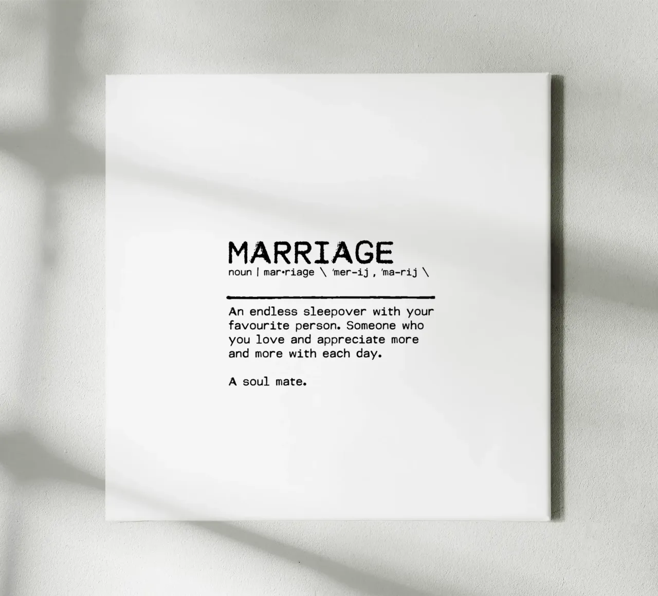 Citation de définition - Mariage toile avec Caisse américaine de Orara Studio