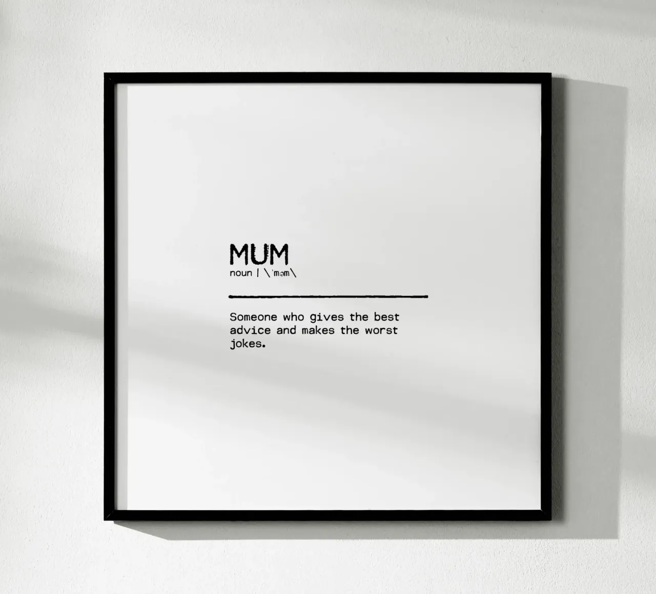 Definizione Citazione - Mamma I poster con telaio in legno da Orara Studio