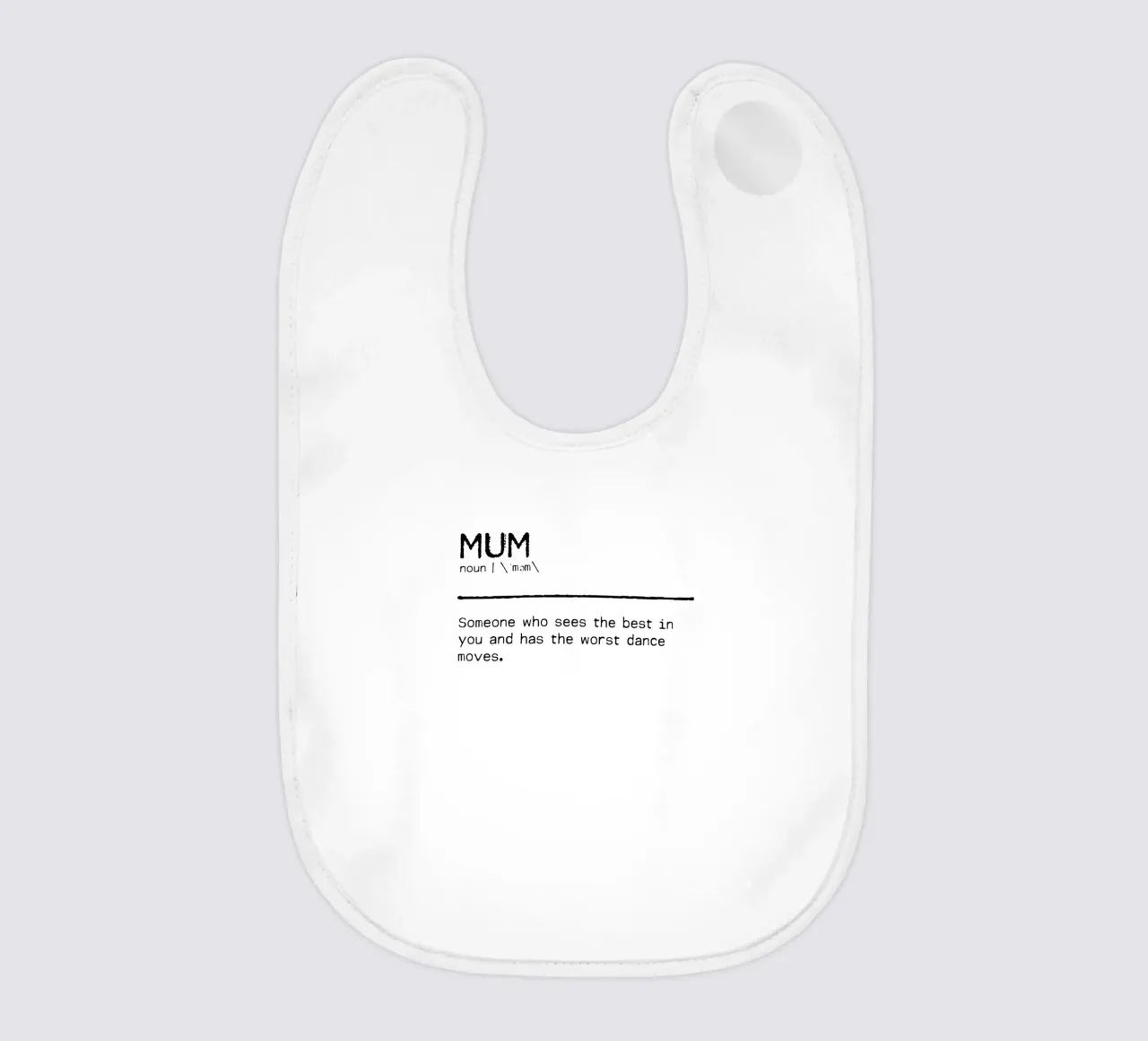 Definition of quota - Mum II baby bib by Orara Studio