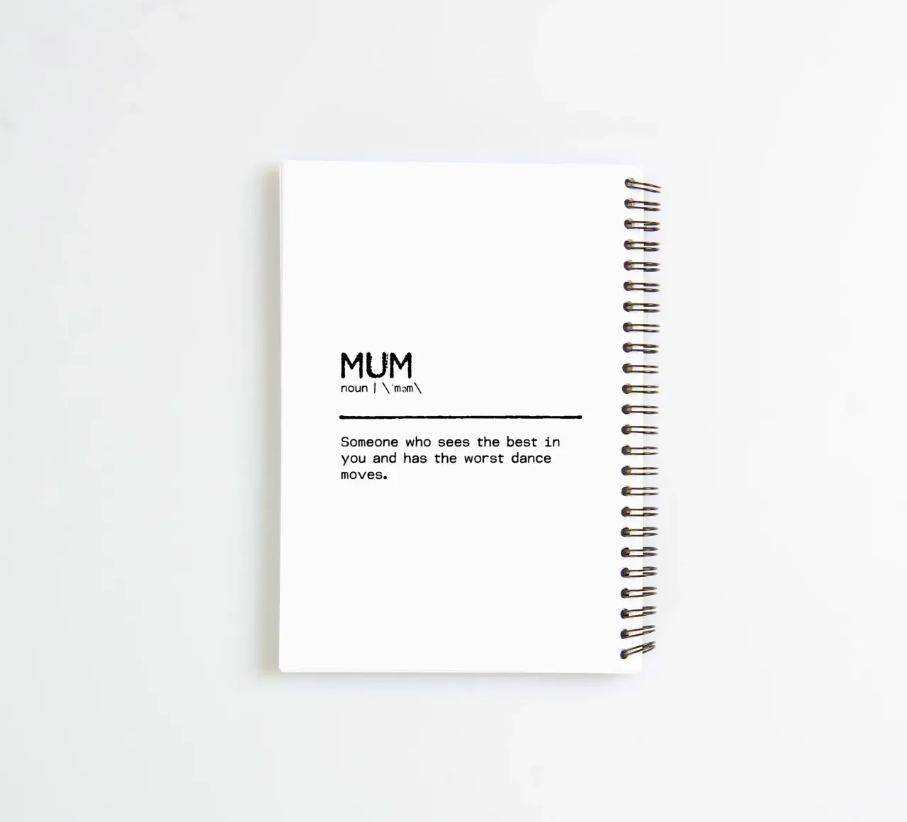 Definition of quota - Mum II spiral notebook by Orara Studio