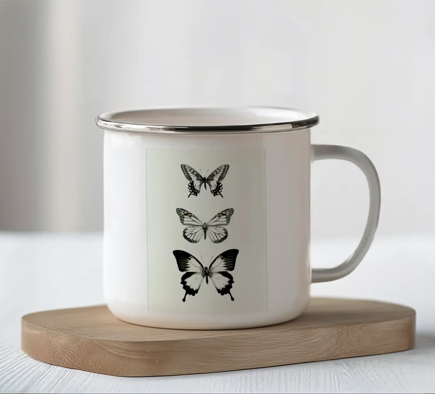 Align enamel mug by Amy Hamilton