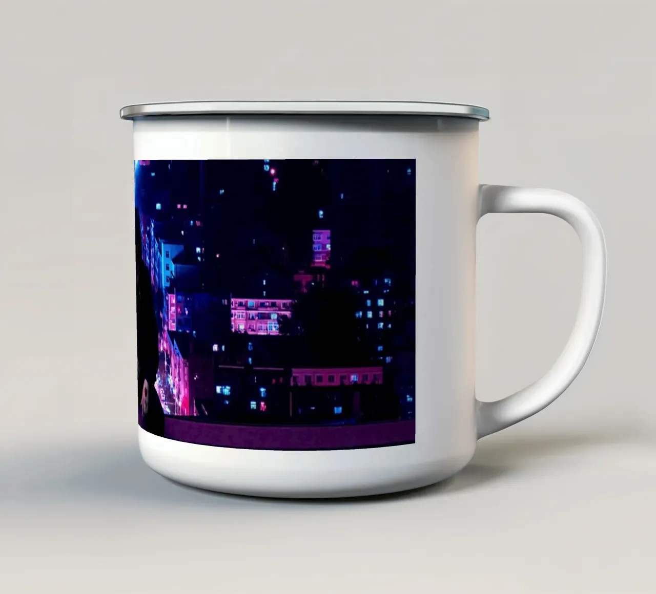 Da solo Cyberpunk tazza in smalto da arizrab