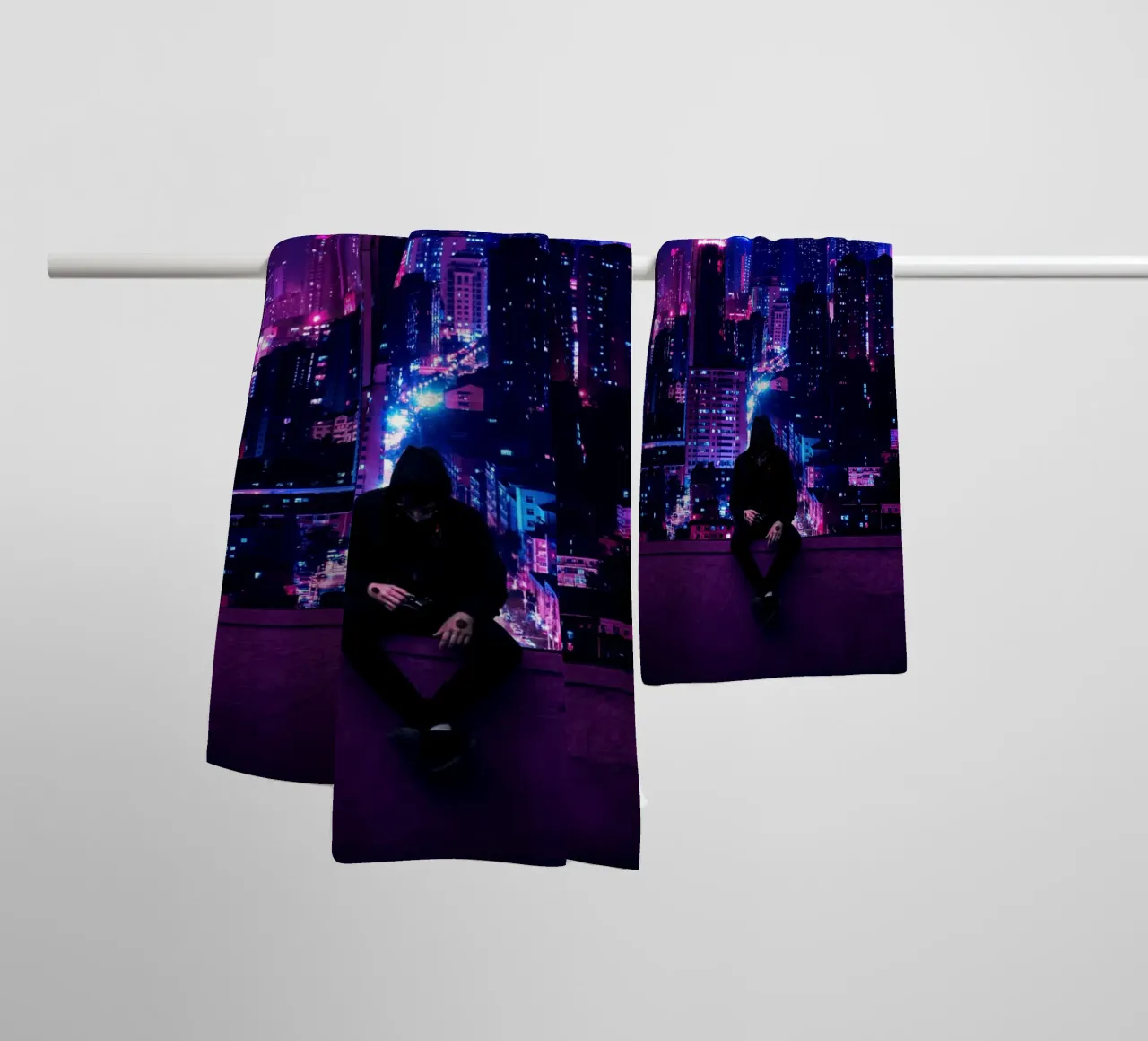 Seul Cyberpunk serviette de bain de arizrab