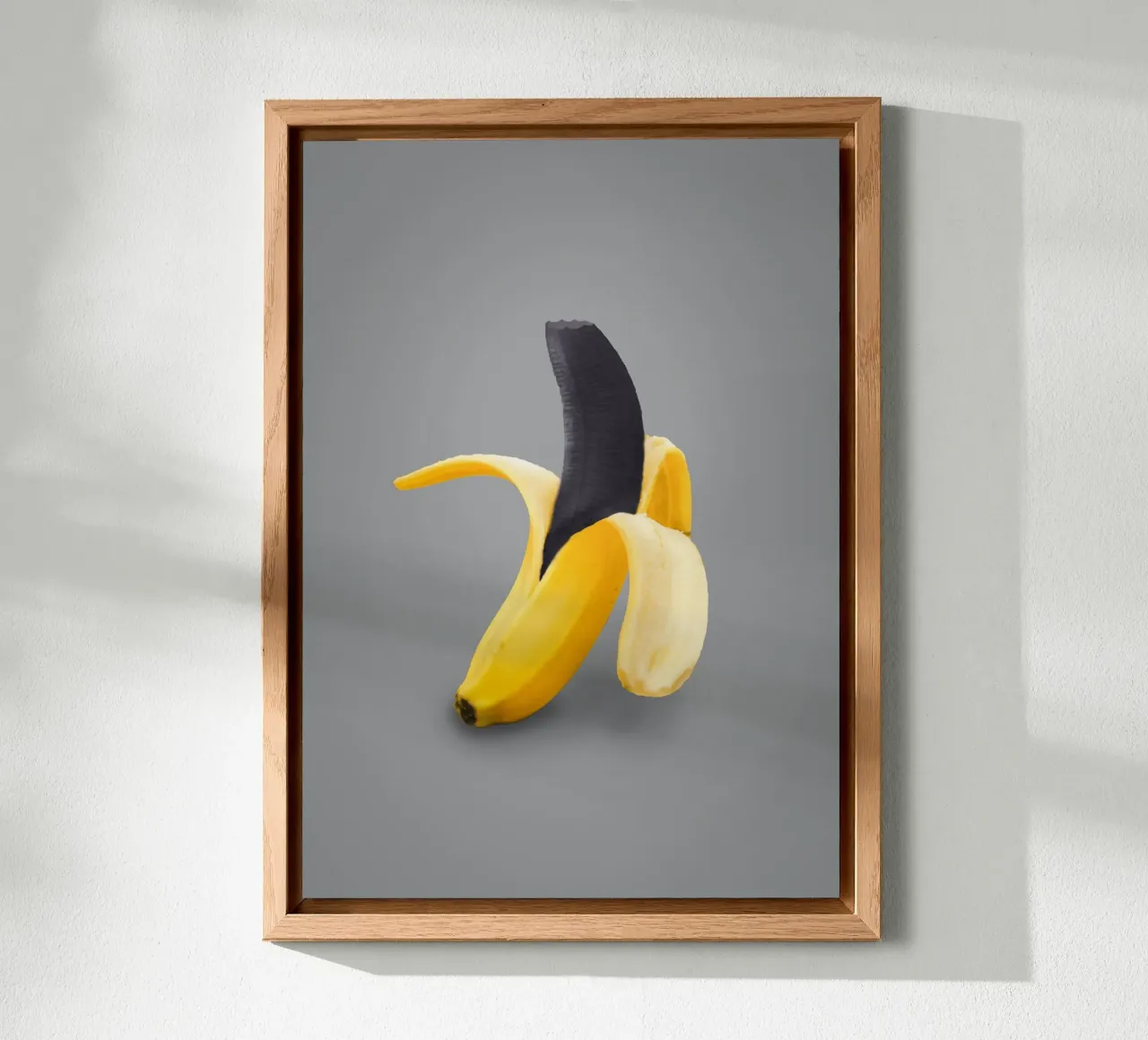 Banana nera sbucciata alluminio dibond da arizrab