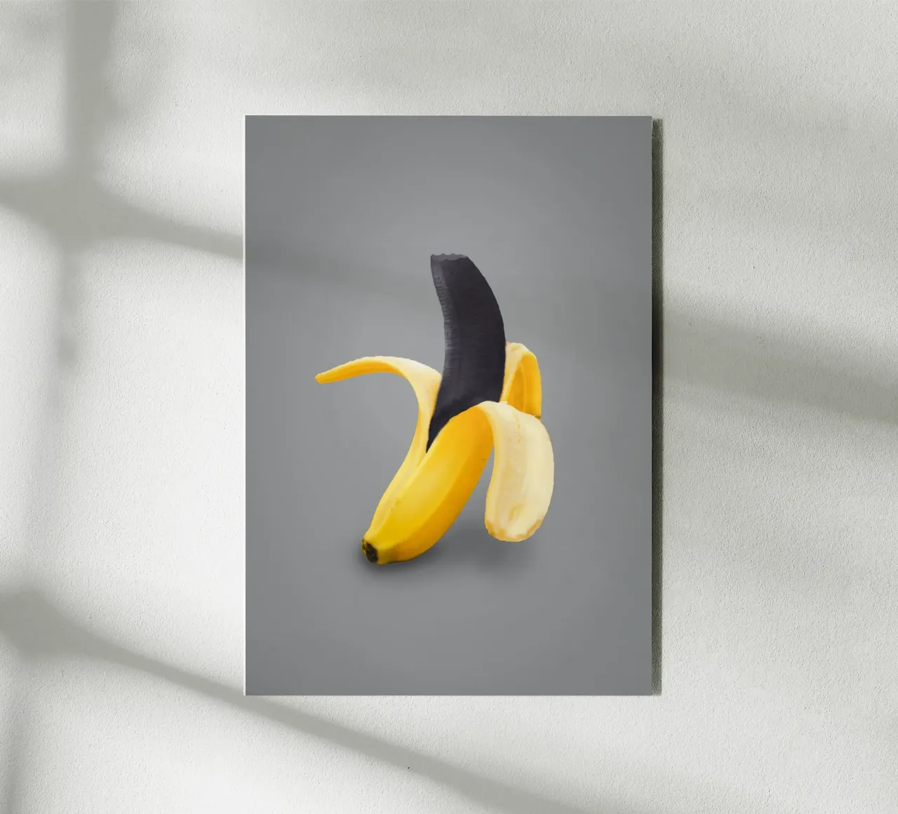 Banana nera sbucciata alluminio dibond da arizrab