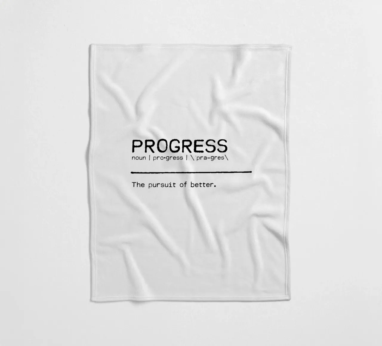 Definition Quote - Progress Fleecedecke von Orara Studio