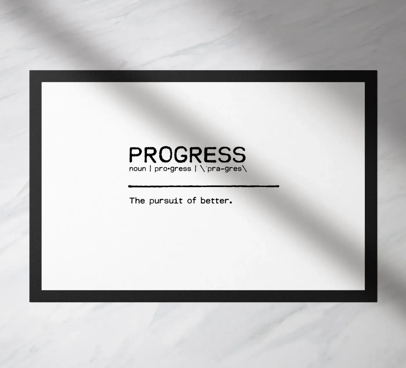 Definition Quote - Progress doormat by Orara Studio