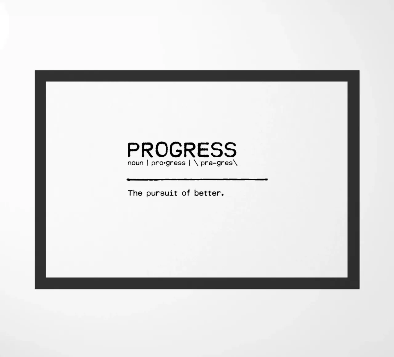 Definition Quote - Progress doormat by Orara Studio