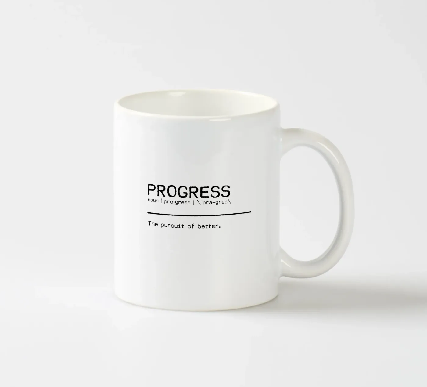 Definition Quote - Progress ceramic mug by Orara Studio