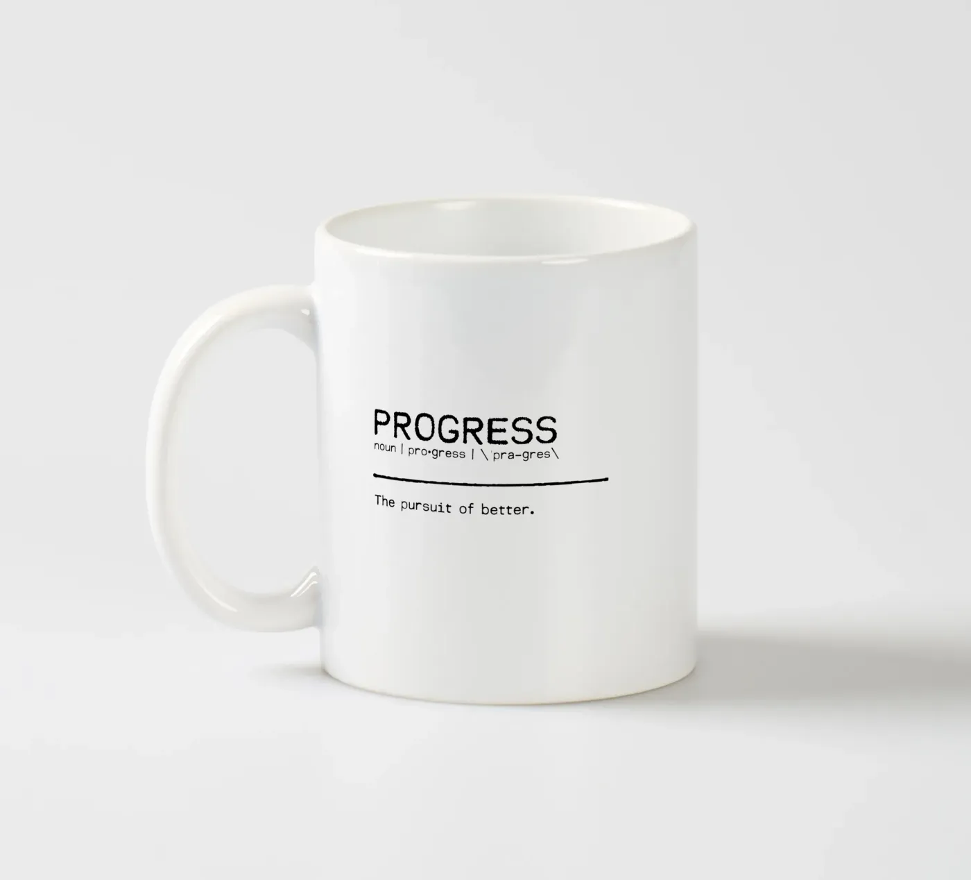 Definition Quote - Progress ceramic mug by Orara Studio