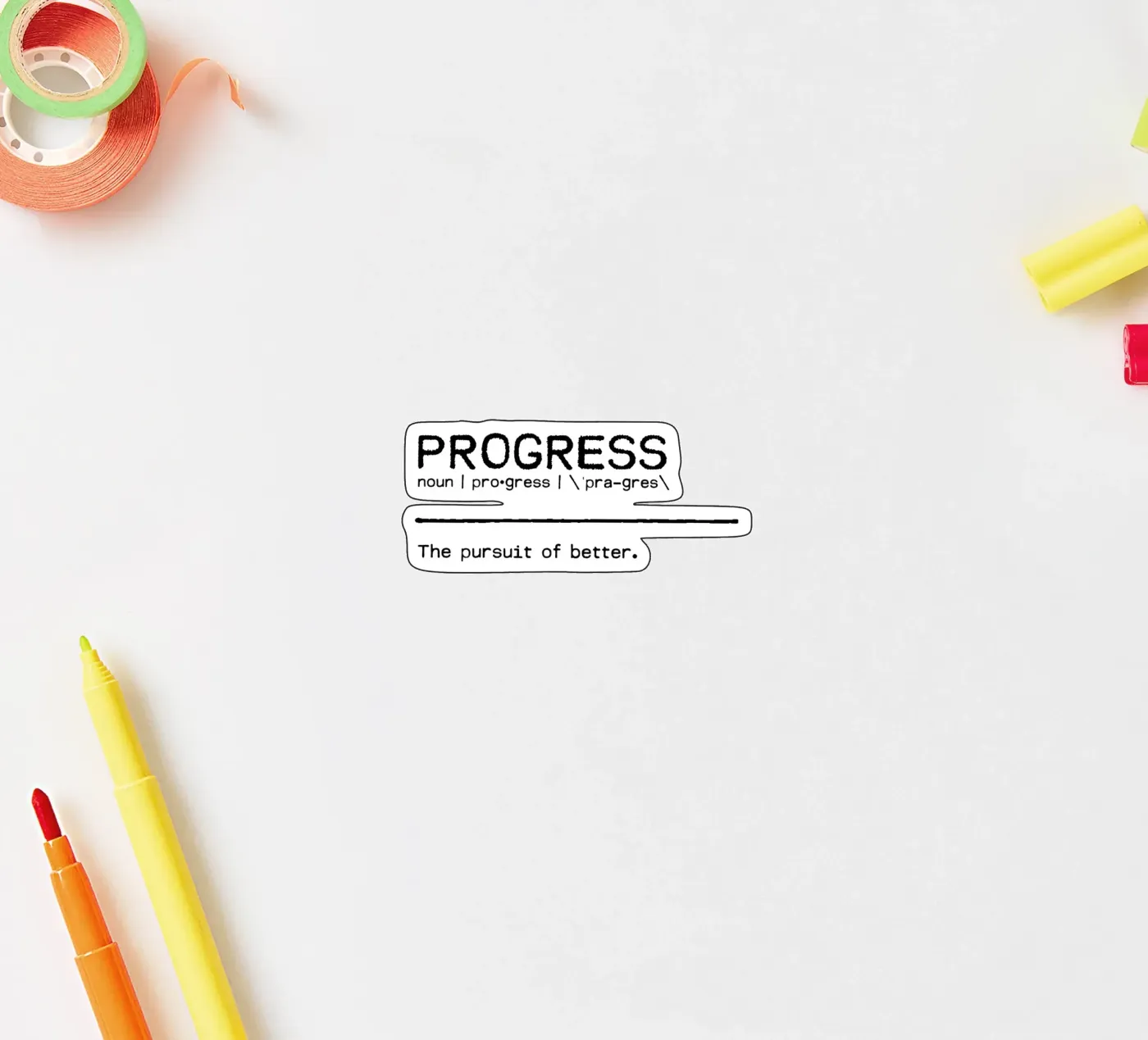 Definition Quote - Progress sticker by Orara Studio