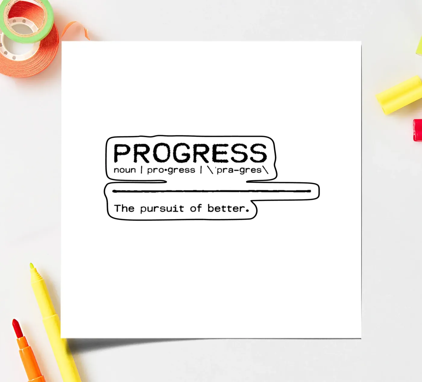 Definition Quote - Progress sticker sheet by Orara Studio
