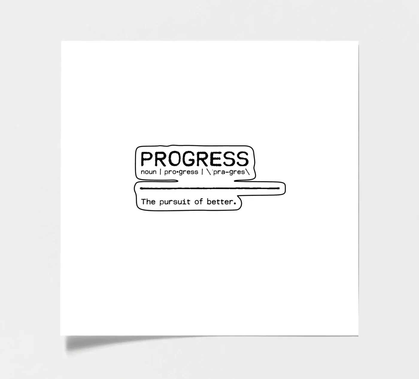 Definition Quote - Progress foglio adesivo da Orara Studio