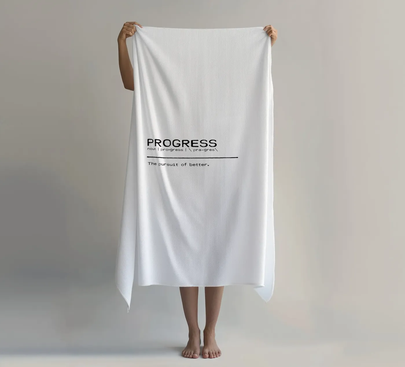 Definitie Citaat - Vooruitgang strandhanddoek van Orara Studio