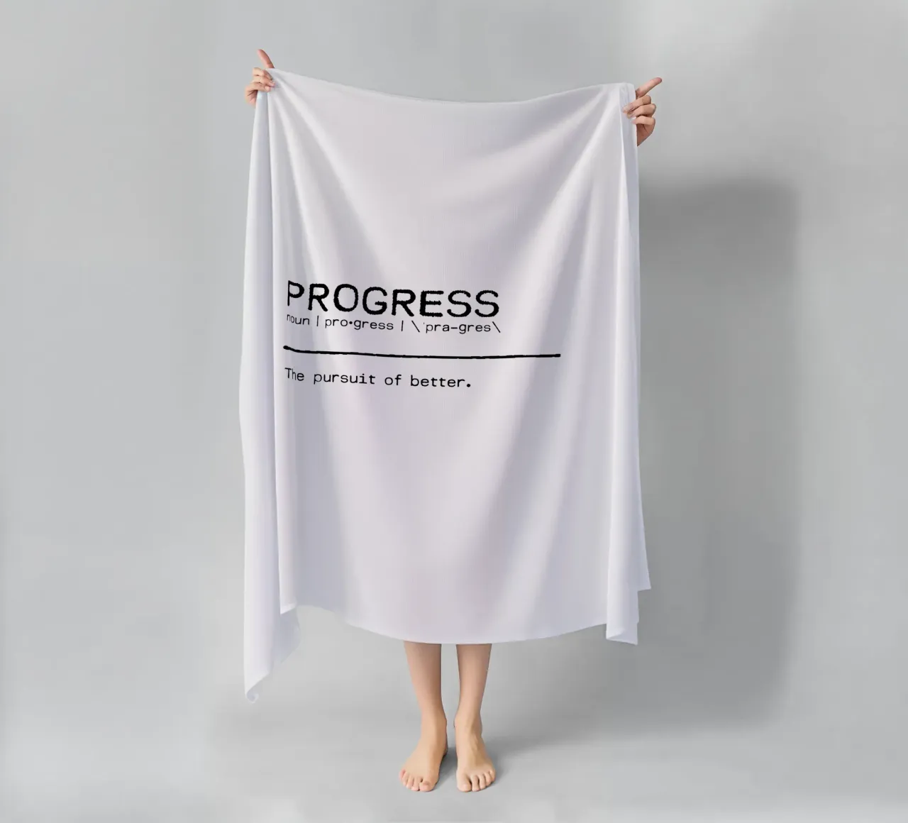 Definition Quote - Progress beach towel by Orara Studio