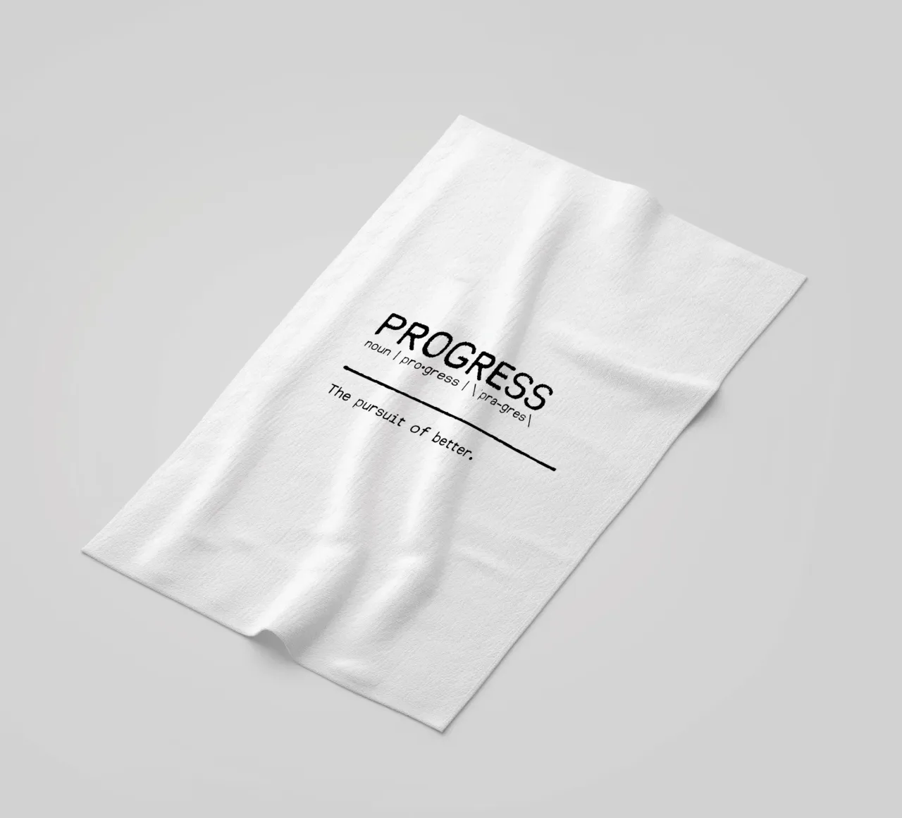 Definition Quote - Progress beach towel by Orara Studio