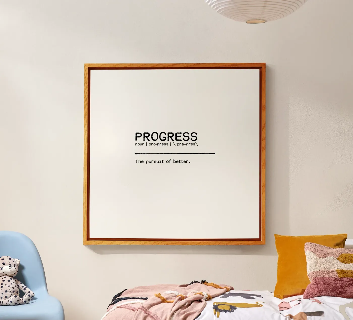 Definition Quote - Progress acrylic glass by Orara Studio