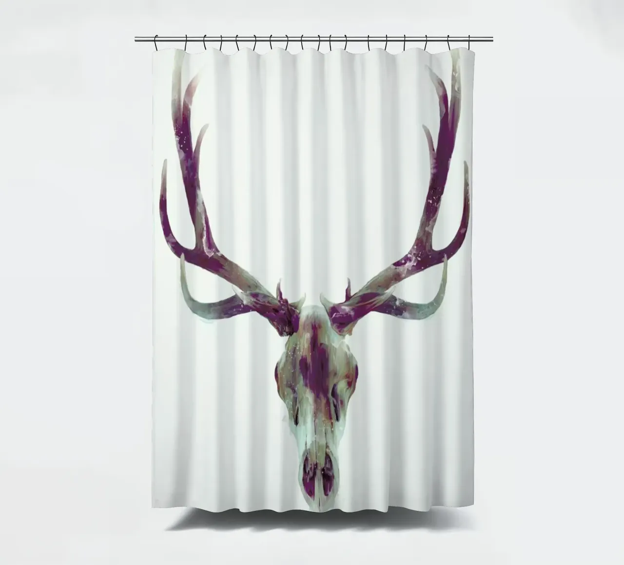 Elk Skull shower curtain by Amy Hamilton