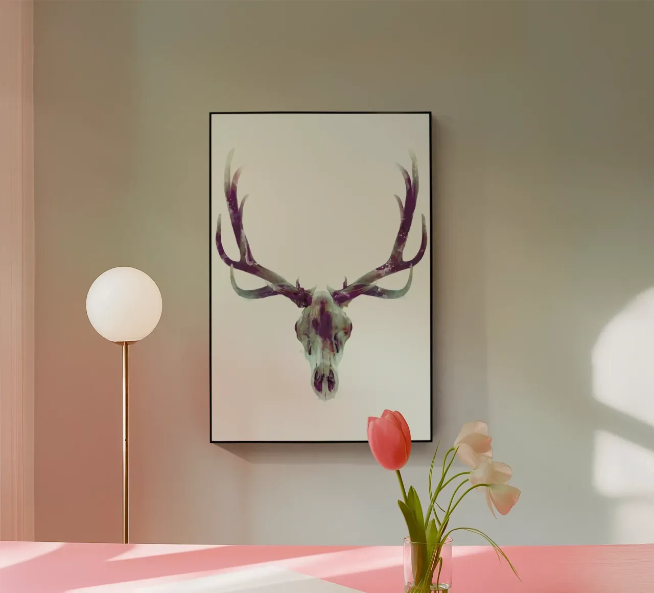 Elk Skull plexiglass da Amy Hamilton