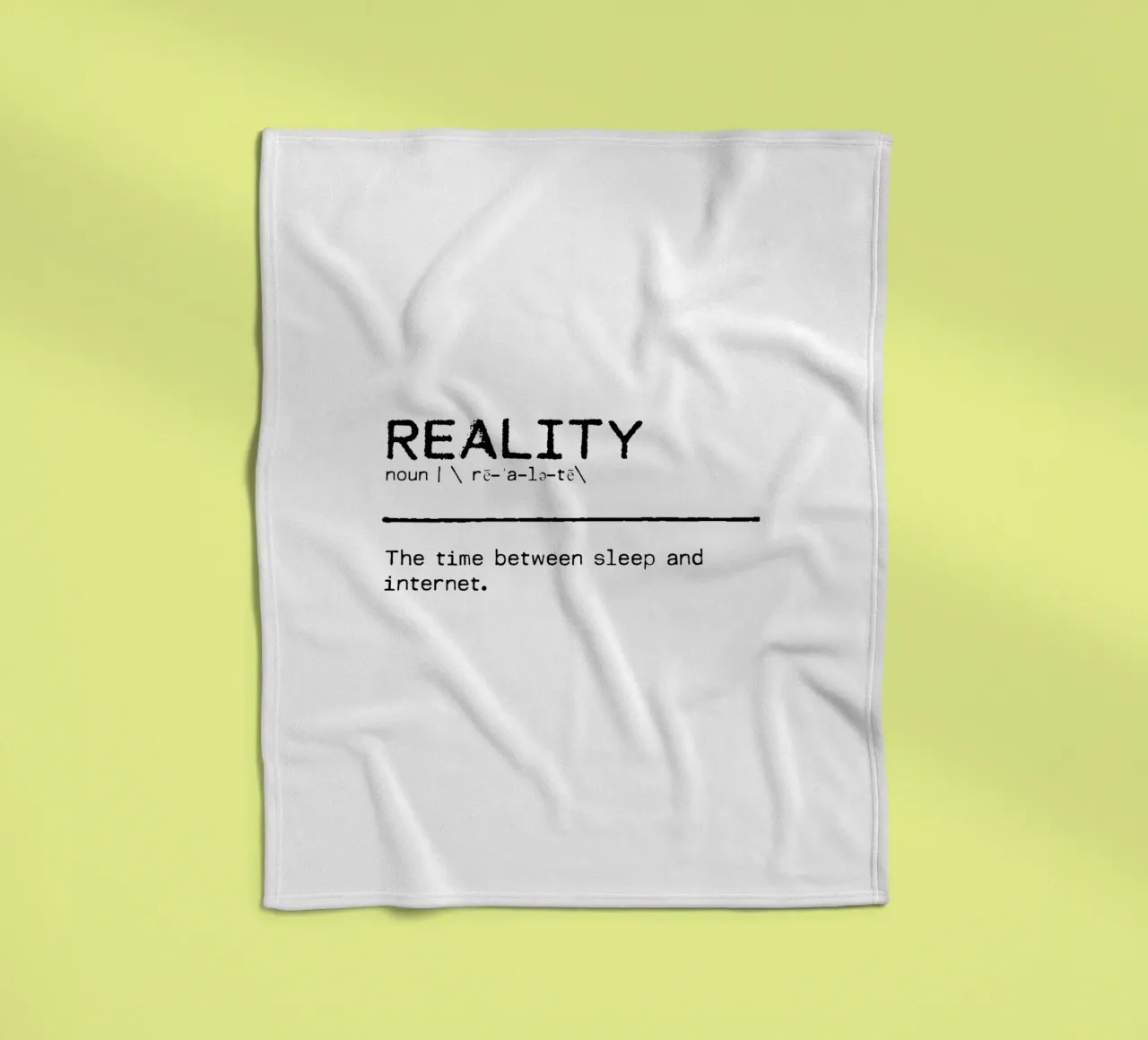 Definition Zitat - Realität Fleecedecke von Orara Studio